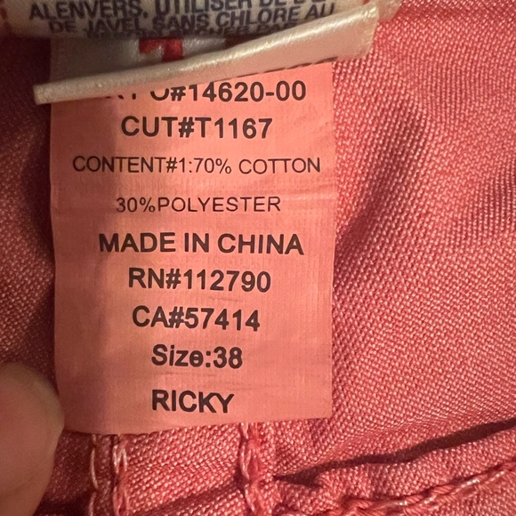 VINTAGE MEN’S TRUE RELIGION RICKY CUT-OFF CORDUROY RED SHORTS SIZE:38 - Picture 8 of 9